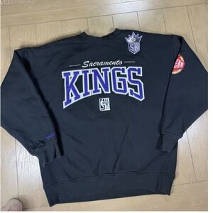 Mitchell & Ness Sweatshirt Mens Medium Black Sacramento Kings NBA HWC Crewneck